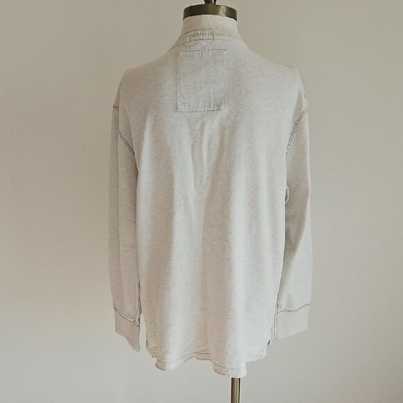 American Eagle Gray Long Sleeve Henley Shirt - Picture 2 of 5